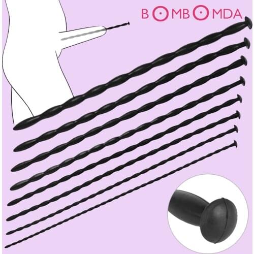 Penis plug Sex Toy For Men Urethral Catheter Silicone 3-10mm Urethral Stretcher Urethra Sound Dilator Penis Plug For Man Sex TOY