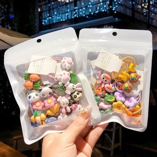 10/20 Pcs/Bag Children Cute Cartoon Shiny Flower Hair Bands Girls Baby Lovely Scrunchies Rubber Bands Kids Hiar Accessories