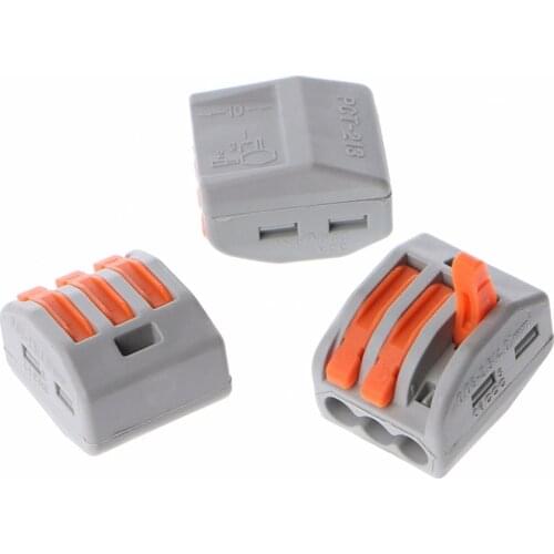 10 Pcs 3 Way Electric Cable Wire Connector Reusable Lever Terminal Block Wire Connectors1## Dropshipping