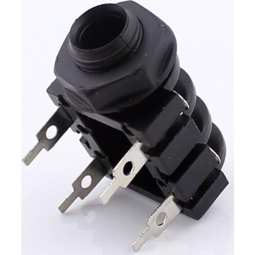 2Pins 6.35/6.5mm RCA socket Connector audio socket 6.5mm electric guitar sound console Headphone socket 10pcs/lot