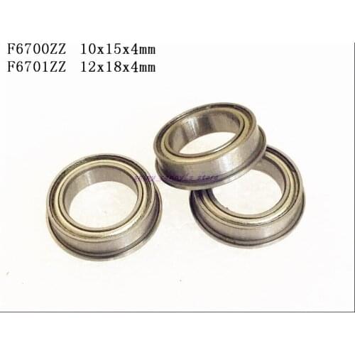 30pcs/Lot F6700ZZ , F6701ZZ Flange Thin Wall Deep Groove Ball Bearing Miniature Bearing Brand New