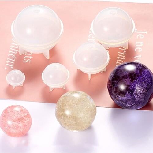 5 Pcs DIY Round Ball Silicone Mold Resin Epoxy Mould Crafts Home Decorations Casting Tools