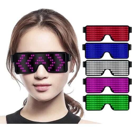8 Modes Quick Flash USB Led Party USB charge Luminous Glasses Glow Sunglasses Christmas Concert light Toys Christmas Supplies