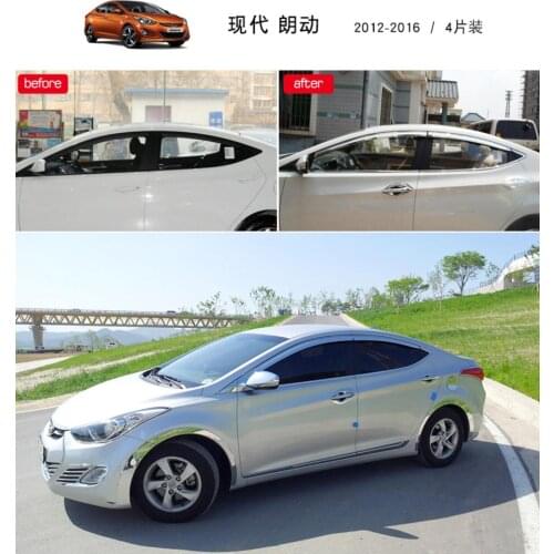 ABS Chrome Window Visor Vent Shades Sun Rain Guard accessories for Hyundai Elantra SONATA 9 2012-2016 2015 - 2019 car styling