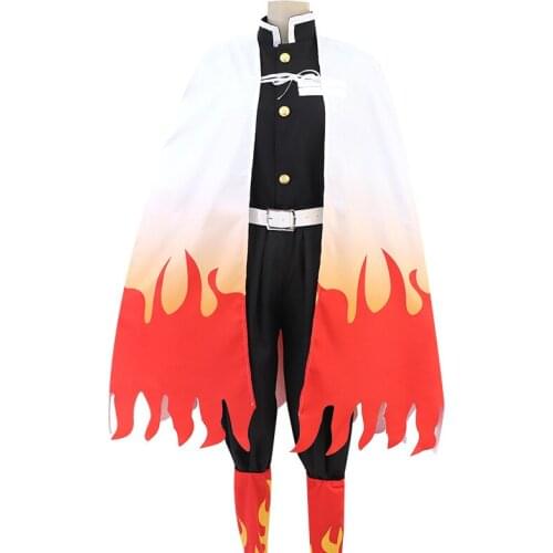 Anime Demon Slayer Cosplay Kimetsu no Yaiba Rengoku Kyoujurou Cosplay Costume Halloween Carnival Party Costume