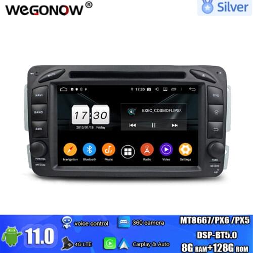 PX6 DSP Android10.0 4GB+64G 8 Core Car DVD Player Wifi BT5.0 RDS RADIO GPS map for Mercedes/Benz/W209/M/ML/W163/Viano/W639