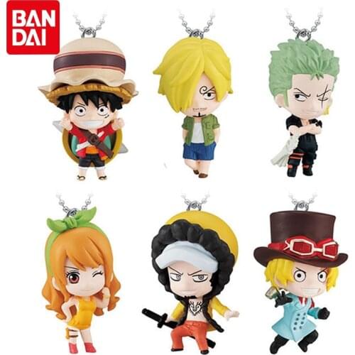 Bandai ONE PIECE Land of Wano Country Anime Figures Luffy Sabo Nami Sanji Zoro Law Action Figure Keychains Pendant Model Toys