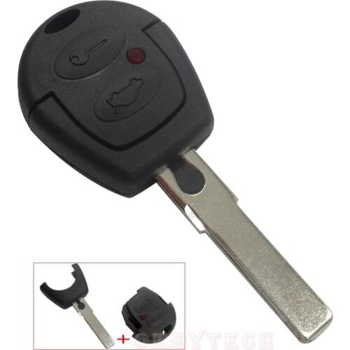 Okey Tech Car Remote Key Replacement Keyless 2 Button Fob Case Shell Without Chip For Volkswagen VW Golf Polo Passat Jetta