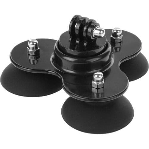 Yiwa Mount Holder for GoPro HERO 6 5 4 for SJCAM SJ4000 Triangle Screw Suction Cup Camera Stand for GoPro Accessories in Car r40