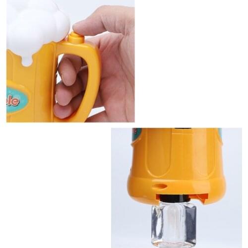 Baby Toys Beer Mug Music Bubble Machine Automatic Blow Bubbles Kids Gift N84E