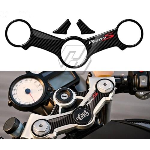 For BMW Motorrad R1200S 2006-2010 3D Carbon-look Upper Triple Yoke Defender