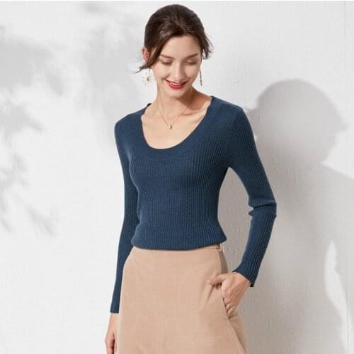 European and American Best-selling New High-quality Sexy Stretch Slim Womens Sweater Fashion Trend Solid Color Womens Sweater