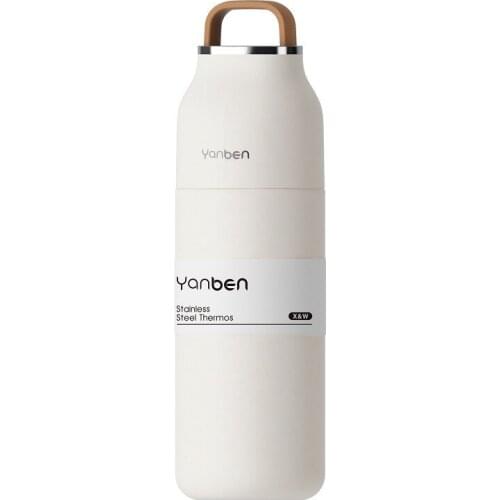 Double Wall Insulated Water Bottle, Outdoor Travel Sports Bottles, Stainless Steel, 600ml, Thermos For Tea, Thermal Cup