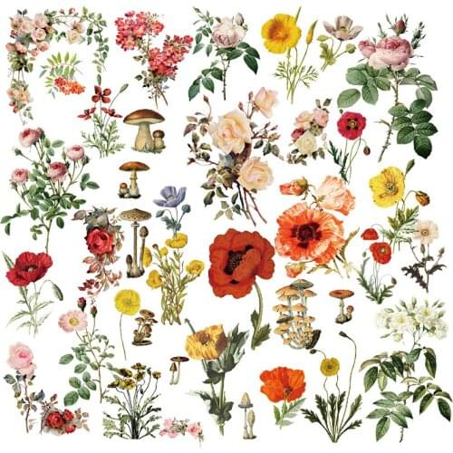 KLJUYP 40pcs Plants Colorful Litmus Paper Die Cuts for Scrapbooking Happy Planner/Card Making/Journaling Project