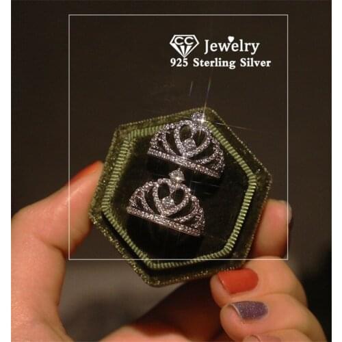 CC Rings For Women 925 Silver Crown Cubic Zirconia Bridal Fine Jewelry Engagement Propose Luxury Ring Luxury Accessories CC1568