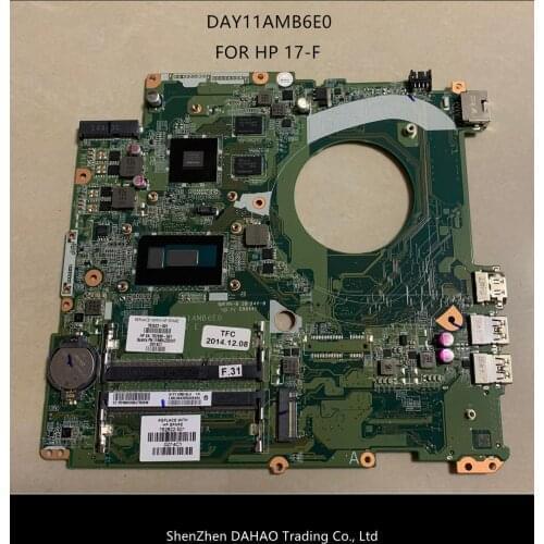 782622-001 782622-501 782622-601 FOR HP 17-F Pavilion 17-f laptop motherboard DAY11AMB6E0 WITH I5-5200 100% fully tested