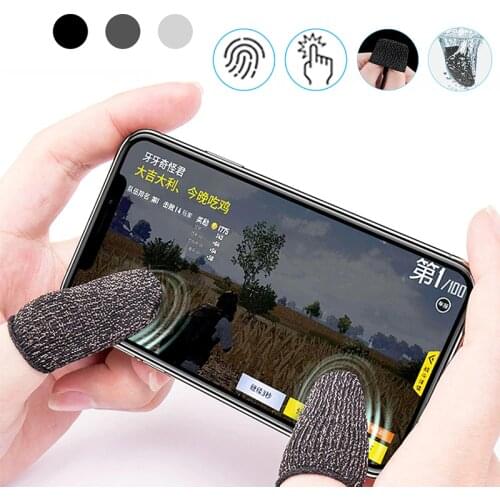 1 Pair L1 R1 Breathable Mobile Game Controller Finger Sleeve Touch Trigger for Fortnite PUBG Mobile Rules of Survival Gatillos