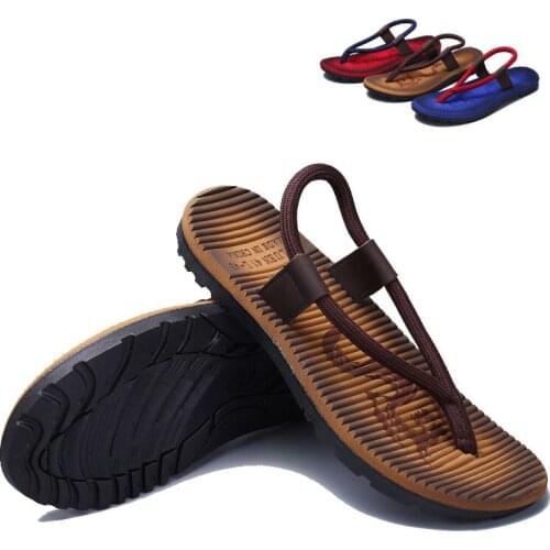 Fashion Man Beach Sandals 2018 Summer Gladiator Mens Outdoor Shoes Roman Men Casual Shoe Flip Flops slippers Flat Shoes
