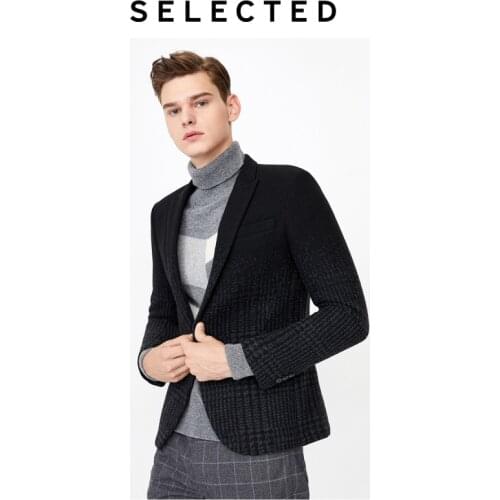 SELECTED Mens Regular Slim Fit Business Casual Wool Retro Blazer S|419408506