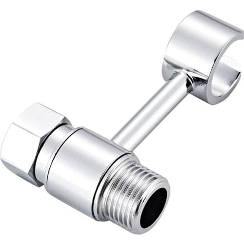 Electroplating Full Copper Non-Perforated Shower Nozzle Holder 360 Degree Rotatable Bracket