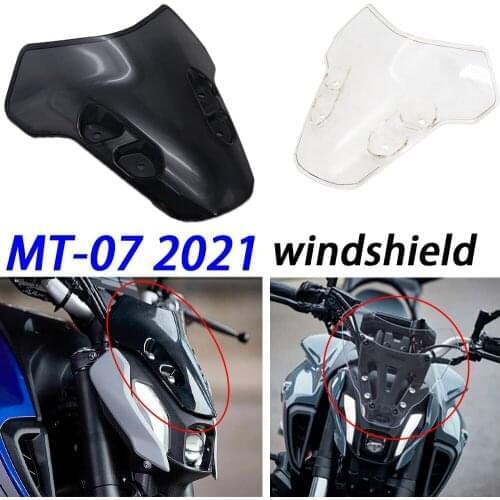 New Motorcycle Accessories For Yamaha MT07 MT-07 MT 07 2021 Windscreen Windshield Deflectors Wind Shield Screen Protector Parts
