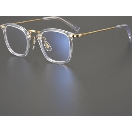 Brand Designer Japanese-style Acetate Titanium Glasses Frame Men High Quality Handmade Eyeglasses Women Super Light Spectacles