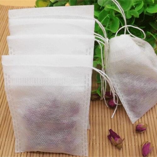10000Pcs/Lot Disposable Tea bags Non-woven Fabrics Tea Infuser With String Heal Seal Filter Paper for Herb Loose Strainer 7*9cm