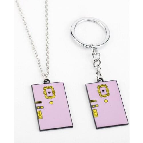 TV Friend Necklace for Women Memorial Photo Frame House Number Pendant Choker Jewellery Necklaces for Teen Girls