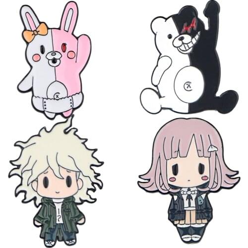 P5920 Dongmanli Danganronpa Anime Enamel Pin Brooch Backpack Collar Hat Badge Women Men Lapel Jewelry Friend Gifts