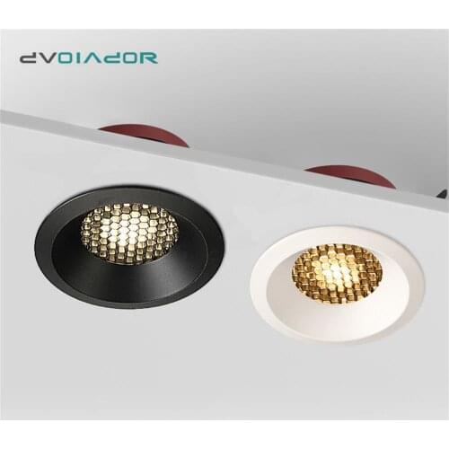 Honeycomb Net Downlight Aluminum High Brightness Led Recessed Downlight 5W 7W 12W 15W Spot Led Dimmable Ceiling Lamp AC110V 220V