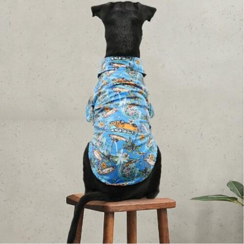 Cartoon Dog Clothes Hawaii Style T Shirts Clothing For Dogs Shirt Small Super Pet Outfits Cute Spring Summer Print Funny