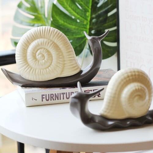 Nordic Resin Vintage Decor Snail 3D Decorative Items Home Decor Crafts Creative Livingroom Desktop Ceramic Animal Ornaments