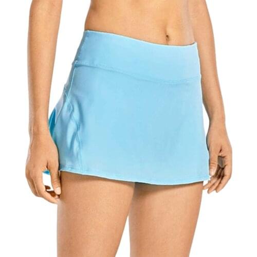 Hot Fashion Womens Shorts Sport Mid Waist Pleated Dress Tennis Golf Skirt Back Waist Pocket Zipper Clothes for Female