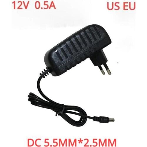 AC 110-240V DC 12V 0.5A Universal Power Adapter Supply Charger Adapter EU US for LED Light Strips