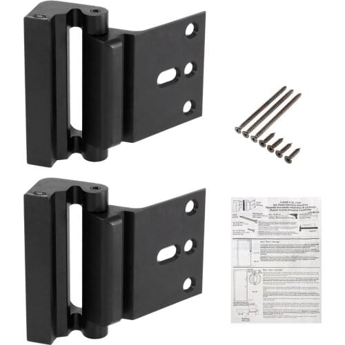 2 Pack Aluminium Alloy Door Reinforcement Lock Defender Security Door Stopper Door Lock Home Child Proof Door Stopper