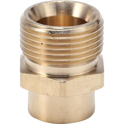 1pc Brass Washer Adaptor Mayitr Snow Foam Lance Adapter Coupler 1/4" F - M22 22 * 12 * 29mm for High Pressure Water Tools