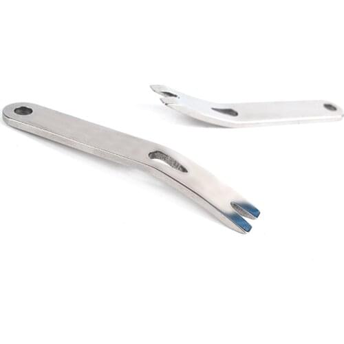 150PCS/lot EDC Gear Stainless Steel Mini Crowbar Pry Bar Pocket Multi Function Tool Crank-shaped Scraper Winder Outdoor Keychain