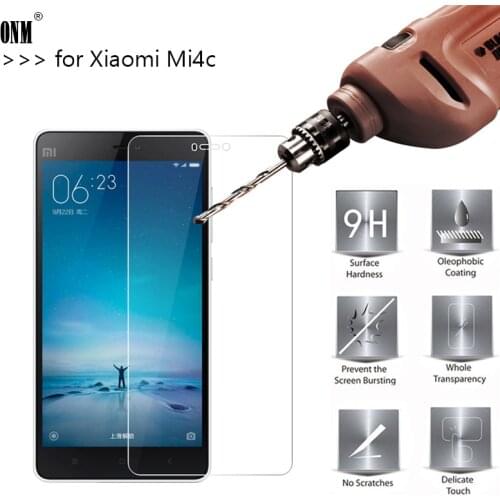 2.5D 0.26mm 9H Premium Tempered Glass For Xiaomi Mi4c Mi 4c Screen Protector Toughened protective film For Xiaomi Mi4c Glass