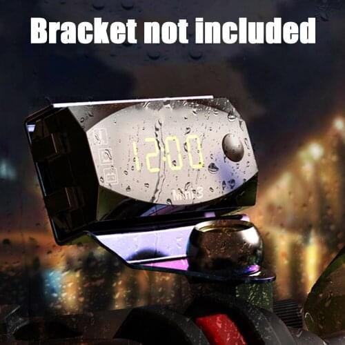 DC 6V-30V 3 In 1 Digital Time Clock + Thermometer +Voltage Voltmeter LED Display Motorcycle IP67 Waterproof Tester for Car Boat