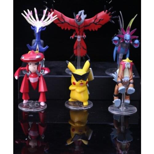 6pieces Pokemon Entei Xerneas Yveltal Hydreigon 6pcs/set PVC Action Figure Model Toys Children Birthday Gift Toy dolls collect