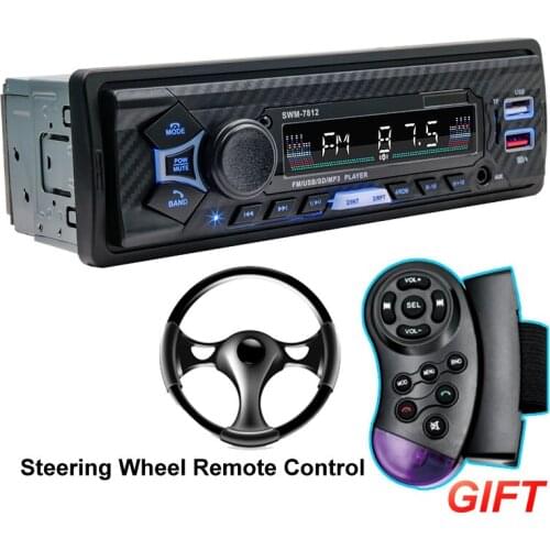 One din Car Radio Stereo FM Aux Input Receiver USB 12V In-dash 1 din Car MP3 USB Multimedia Autoradio Player Gift Remote Control