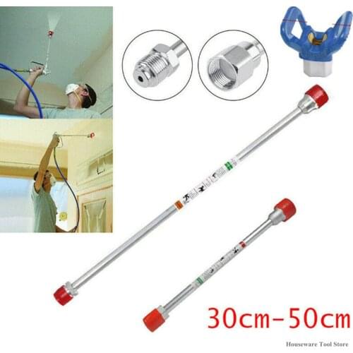 Airless Paint Sprayer Gun Base Tip Extension Pole Rod 20 30 50 75cm 100cm Extension Rod Paint Guns Pole for Spraying Machine