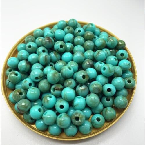 Wholesale 8 10 12 14mm Round Acrylic Beads Spacer Loose Beads For Jewelry Making DIY Bracelet Necklace#QG07