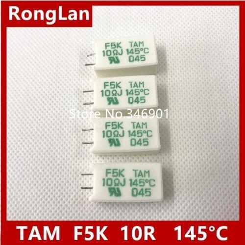 [SA]Japan TAMURA TAM Tamura temperature fuse cement resistors F5K 10R 2.2R 145 degrees --50pcs/lot