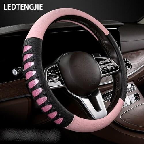 LEDTENGJIE Car Steering Wheel Cover Massage Silicone Breathable Non-slip Sweat-absorbent Fashion Interior 1