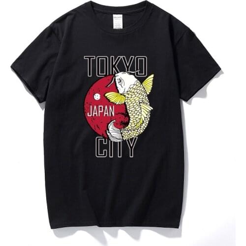 Mens T Shirts Fashion Tokyo Japan City Printed T-shirt Retro design Men Tshirt Cotton Short Sleeve Tee Shirt Homme
