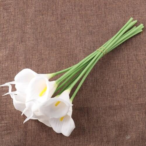 10x Artificial Real Touch Calla Lily Fake Flowers Wedding Home Garden Decor DIY