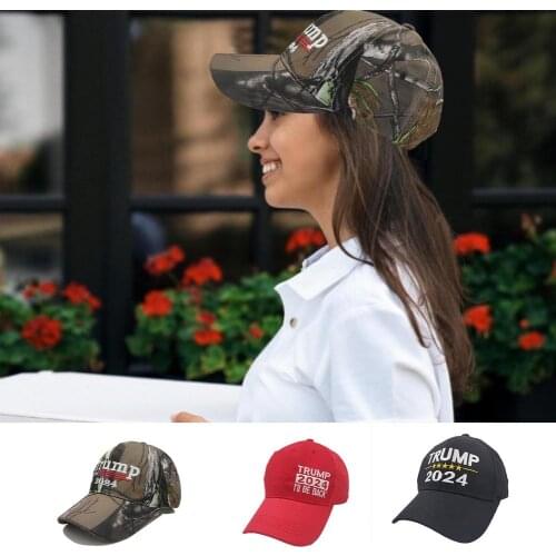 Donald Trump Hat Camouflage Cap Keep America Great Hat President 2024 American Flag USA Baseball Caps Adjustable Unisex Cap Hot