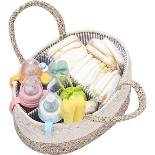 Baby Diaper Nursery Storage Baskets Mummy Carriage Waterproof Bottle Wet Wipes Bag Handbag Pram Wipes Organizer Storage Baskets