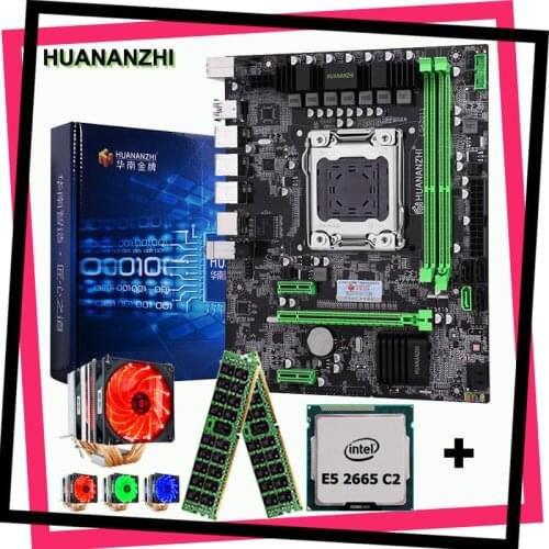 HUANANZHI X79 motherboard CPU Intel Xeon E5 2665 C2 2.4GHz with 6 heatpipes cooler RAM 16G(2*8G) DDR3 REG ECC